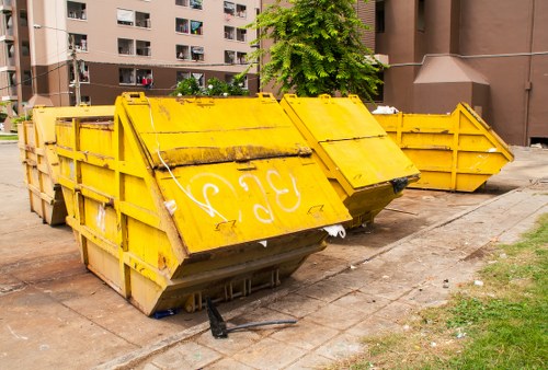 Commercial skip container stationed in Westminster area